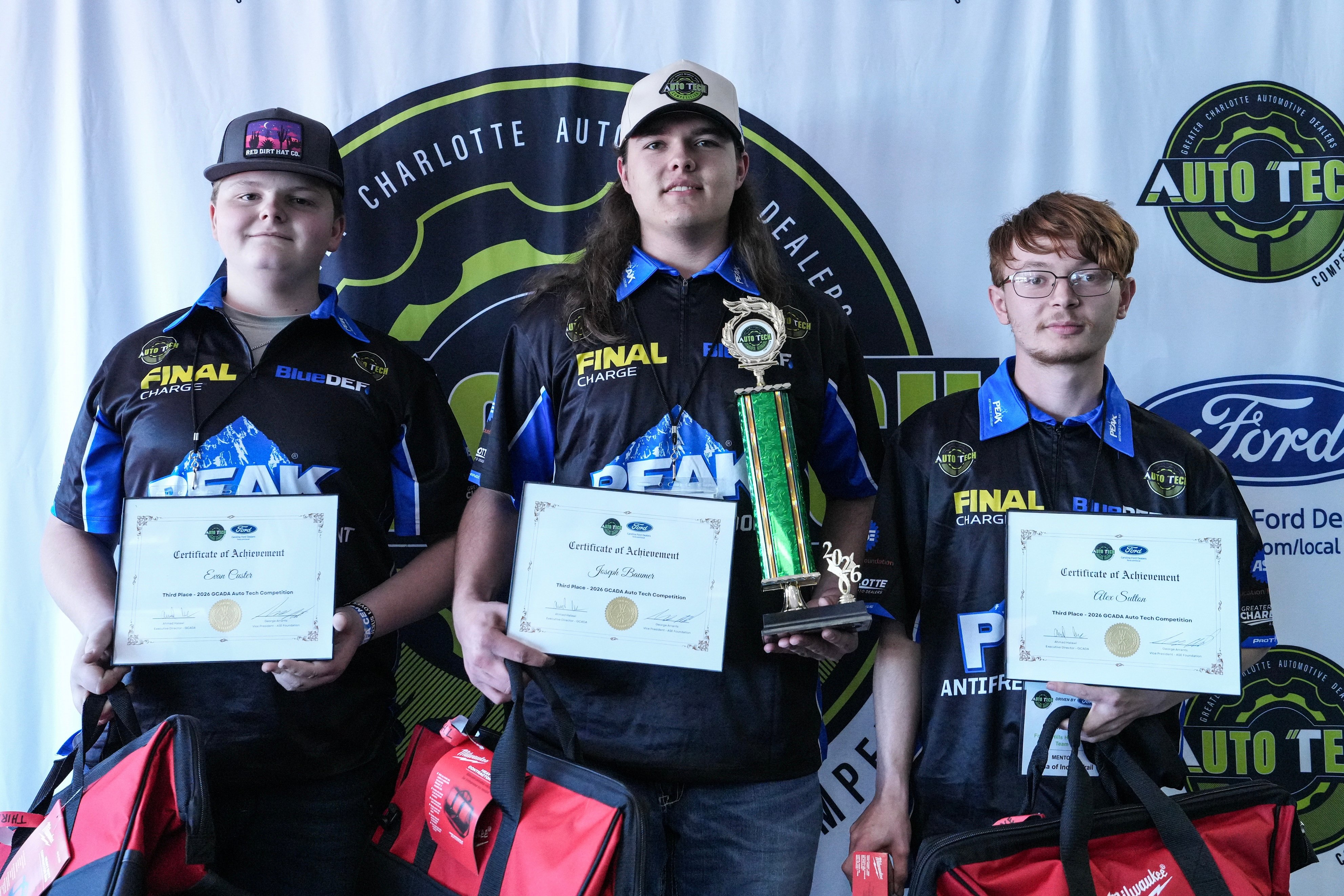 2026 Greater Charlotte Auto Tech Competition - 3rd Place Winners: Forest Hills High School Mentoring Dealership Honda of Indian Trail 