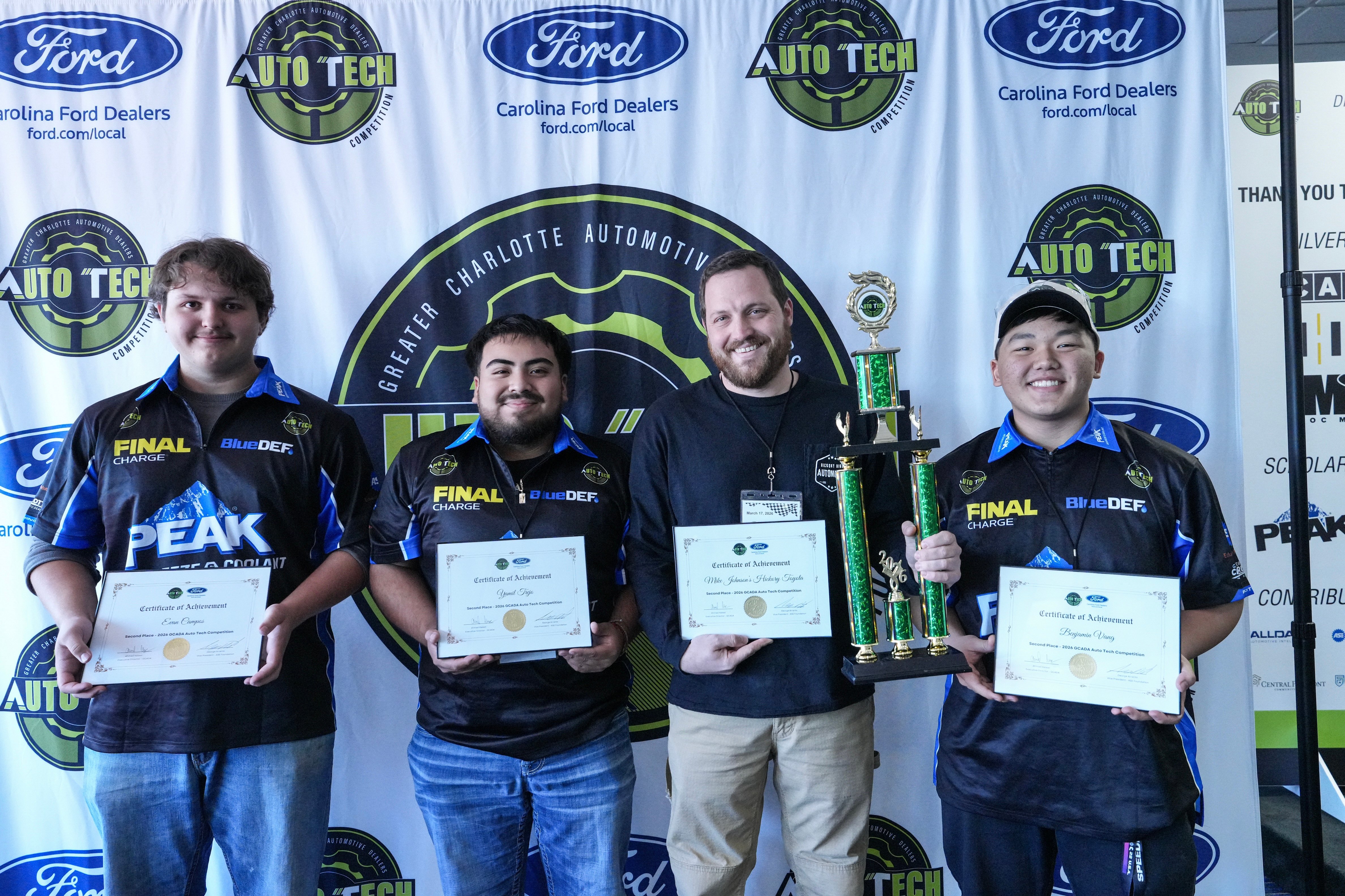 2026 Greater Charlotte Auto Tech Competition - 2nd Place Winners Hickory High School Mentoring Dealership Mike Johnson's Hickory Toyota 